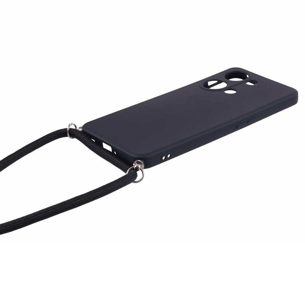 EIDERWOOD OnePlus Nord 3 (5G) Fleksibelt Plastik Mobil Cover m. Justerbar Strop - Sort