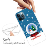 iPhone 15 Pro Fleksibelt Plast Mobil Jule Cover - Merry Christmas - Snekugle