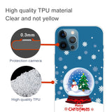 iPhone 15 Pro Fleksibelt Plast Mobil Jule Cover - Merry Christmas - Snekugle