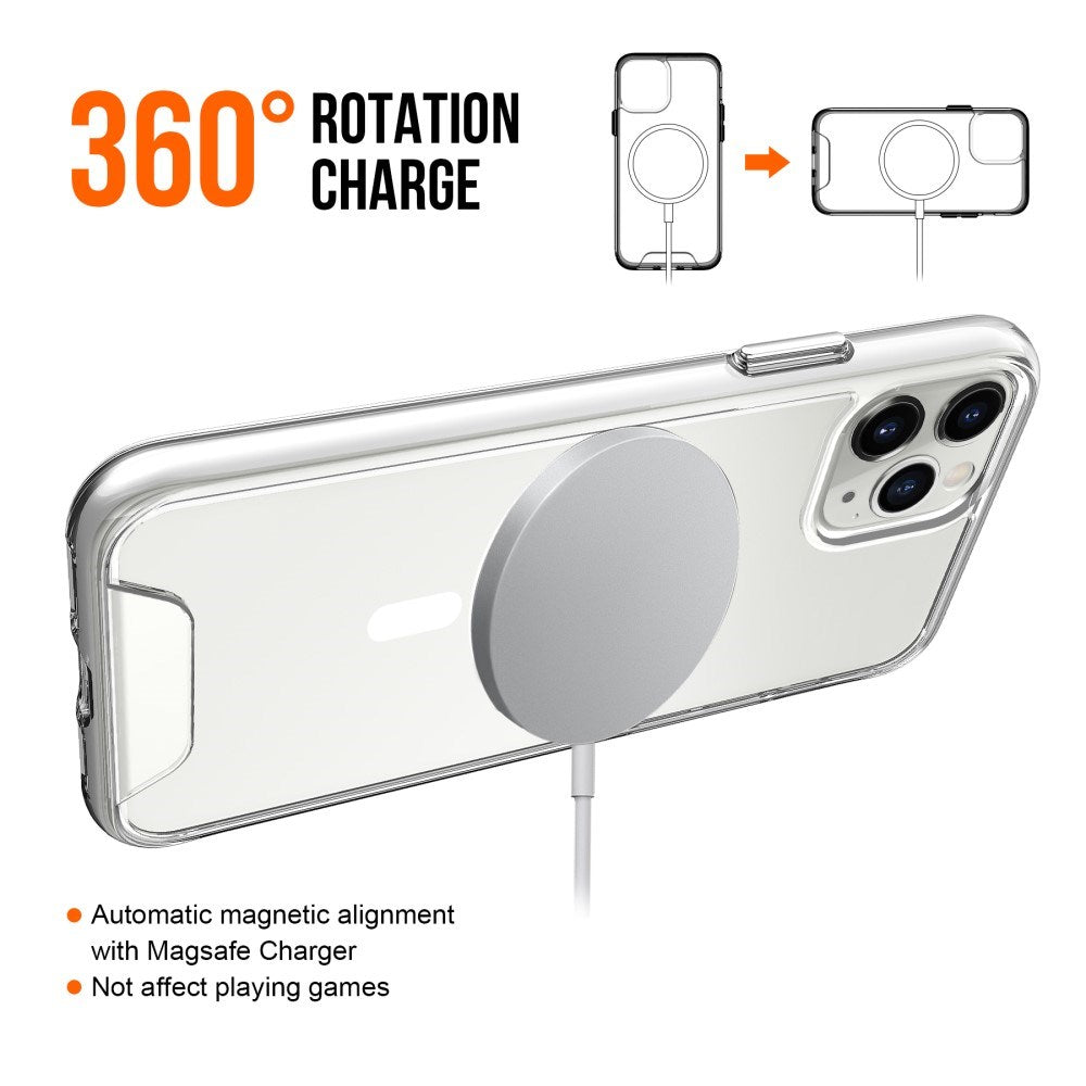 EIDERWOOD iPhone 11 Pro Max Hybrid Plastik Mobil Cover - MagSafe Kompatibel - Gennemsigtig / Hvid