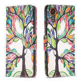 EIDERWOOD Samsung Galaxy Xcover 7 Flip Cover - 2 x Kortholder & Standerfunktion - Farverigt Træ