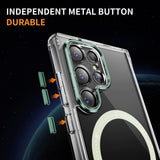 EIDERWOOD Samsung Galaxy S23 Ultra Hybrid Plastik Mobil Cover - MagSafe Kompatibel - Gennemsigtig / Grøn