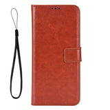 Xiaomi Redmi 13C (5G) - EIDERWOOD Kunstlæder Flip Cover m. Strop - Brun