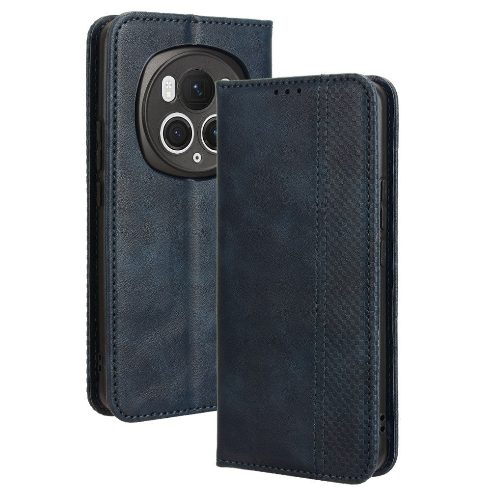 EIDERWOOD - Honor Magic6 Pro (5G) - Magnetisk Kunstlæder Flip Cover - Blå