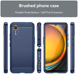 EIDERWOOD - Samsung Galaxy Xcover 7 - Brushed Carbon Fiber Fleksibelt Plastik Cover - Blå