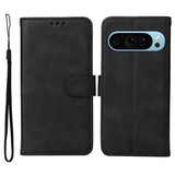 EIDERWOOD Google Pixel 10 / 10 Pro / 9 / 9 Pro Kunstlæder Mobil Cover m. Kortholder & Strop - Sort