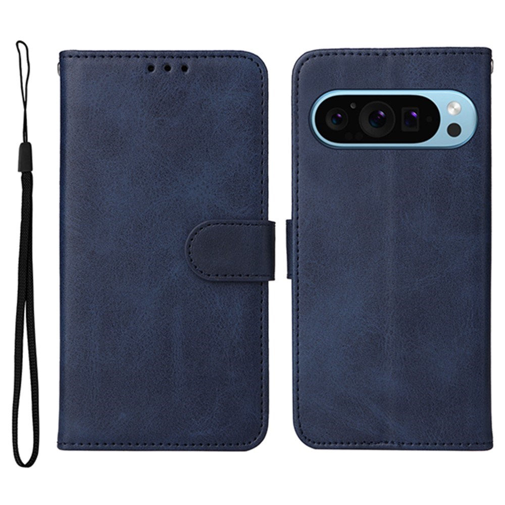 EIDERWOOD Google Pixel 10 / 10 Pro / 9 / 9 Pro Kunstlæder Mobil Cover m. Kortholder & Strop - Blå