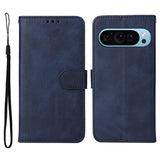EIDERWOOD Google Pixel 10 / 10 Pro / 9 / 9 Pro Kunstlæder Mobil Cover m. Kortholder & Strop - Blå