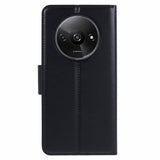 Xiaomi Redmi A3 Kunstlæder Mobil Cover m. Pung & Ståfunktion - Sort