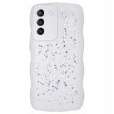 EIDERWOOD - Samsung Galaxy S22+ (Plus) - Fleksibelt Plastik Wavy Mobil Cover m. Glimmer - Gennemsigtig / Hvid