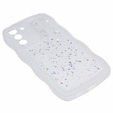 EIDERWOOD - Samsung Galaxy S22+ (Plus) - Fleksibelt Plastik Wavy Mobil Cover m. Glimmer - Gennemsigtig / Hvid