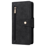 EIDERWOOD iPhone 12 Pro Max Cover med Kortholder & Lynlåslomme - Sort