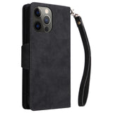 EIDERWOOD iPhone 12 Pro Max Cover med Kortholder & Lynlåslomme - Sort
