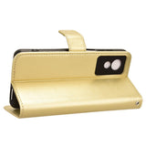 EIDERWOOD TCL 501 Blankt Kunstlæder Mobil Cover m. Pung & Strop - Guld