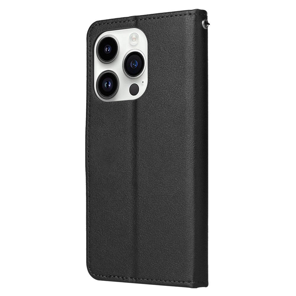 EIDERWOOD - iPhone 14 Pro Max Kunstlæder Flip Cover m. Strop - Sort