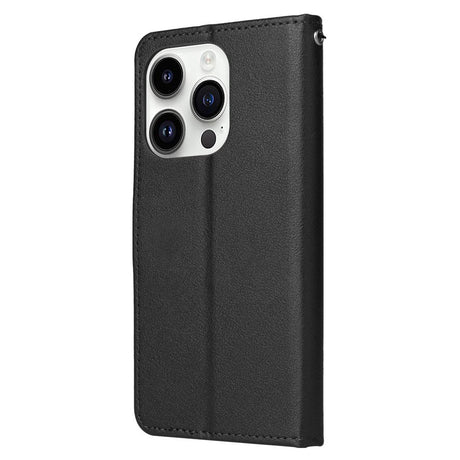 EIDERWOOD - iPhone 14 Pro Max Kunstlæder Flip Cover m. Strop - Sort