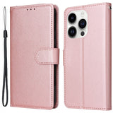EIDERWOOD - iPhone 14 Pro Max Kunstlæder Flip Cover m. Strop - Rose Gold