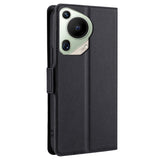 EIDERWOOD Huawei Pura 70 Ultra Kunstlæder Flip Case m. Ståfunktion & Kortholder - Sort