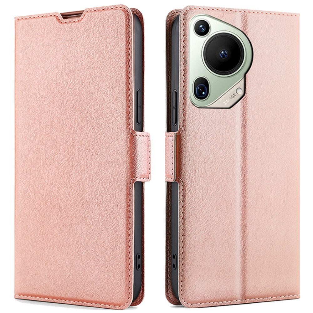 EIDERWOOD Huawei Pura 70 Ultra Kunstlæder Flip Case m. Ståfunktion & Kortholder - Rose Gold