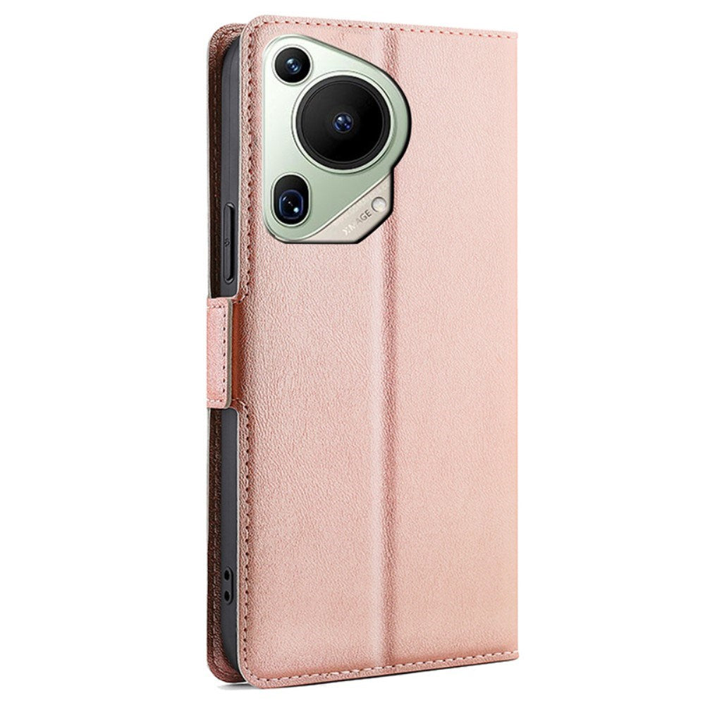 EIDERWOOD Huawei Pura 70 Ultra Kunstlæder Flip Case m. Ståfunktion & Kortholder - Rose Gold