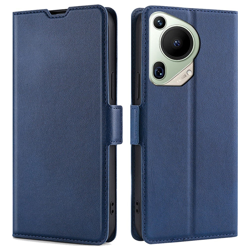EIDERWOOD Huawei Pura 70 Ultra Kunstlæder Flip Case m. Ståfunktion & Kortholder - Blå