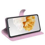 EIDERWOOD - Huawei Pura 70 - Kunstlæder Flip Cover m. Kortholder & Ståfunktion - Lyserød