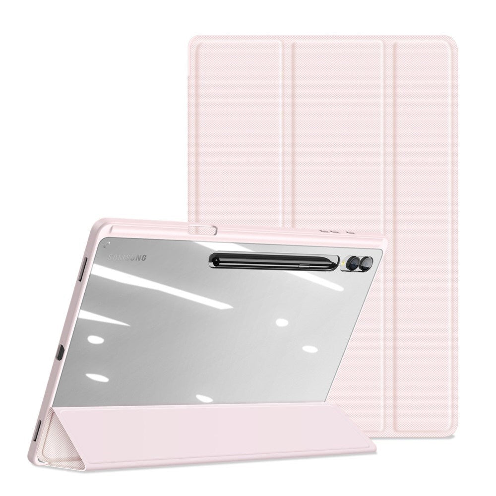 DUX DUCIS TOBY Samsung Galaxy Tab S10 Ultra - Shockproof Flip Cover m. Penholder - Lyserød