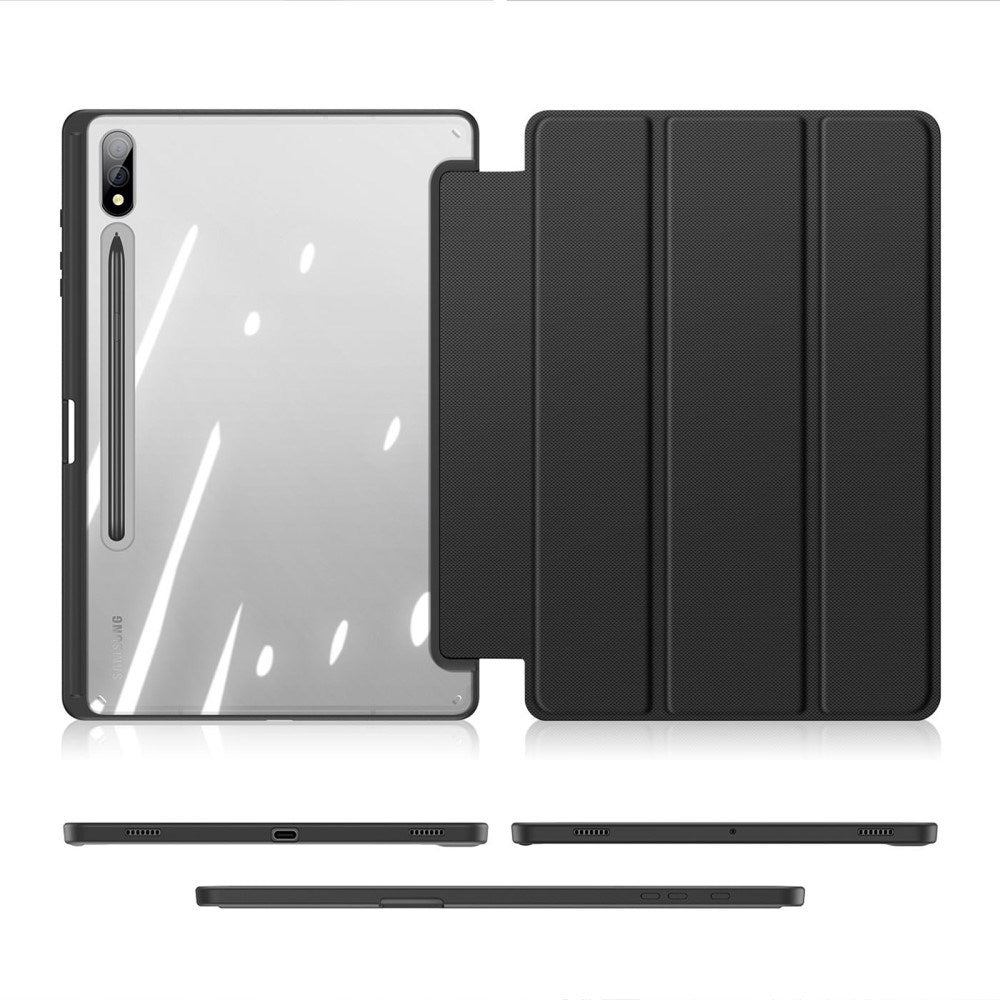 DUX DUCIS TOBY Samsung Galaxy Tab S10 Plus - Shockproof Flip Cover m. Penholder - Sort - (DEMO)