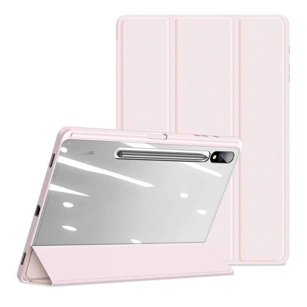 DUX DUCIS TOBY Samsung Galaxy Tab S10 Plus - Shockproof Flip Cover m. Penholder - Lyserød