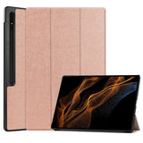 EIDERWOOD Samsung Galaxy Tab S10 Ultra Tri-Fold Læder Tablet Cover m. Standerfunktion - Rosenguld