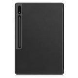 Samsung Galaxy Tab S10 Ultra Tri-Fold Læder Tablet Cover m. Standerfunktion & Pencil Holder - Sort