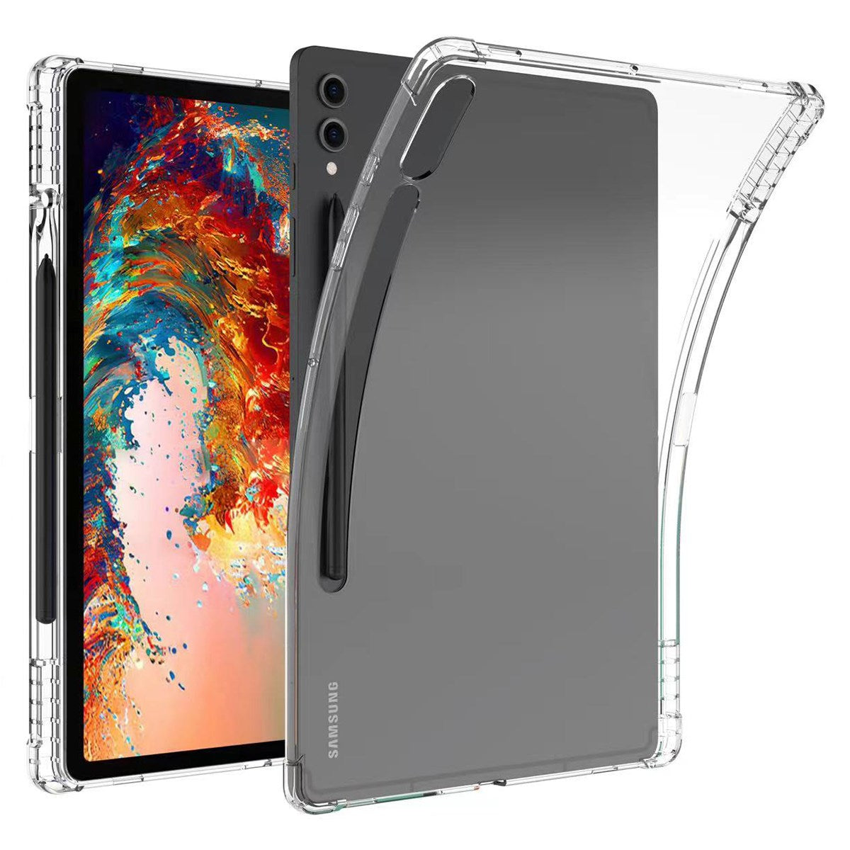 EIDERWOOD Samsung Galaxy Tab S10 Ultra Shockproof cover - m. Touch Pen Holder - Gennemsigtig