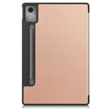 Lenovo IdeaTab Pro - EIDERWOOD Kunstlæder Flip Cover m. Ståfunktion & Pencil Holder - Rose Gold