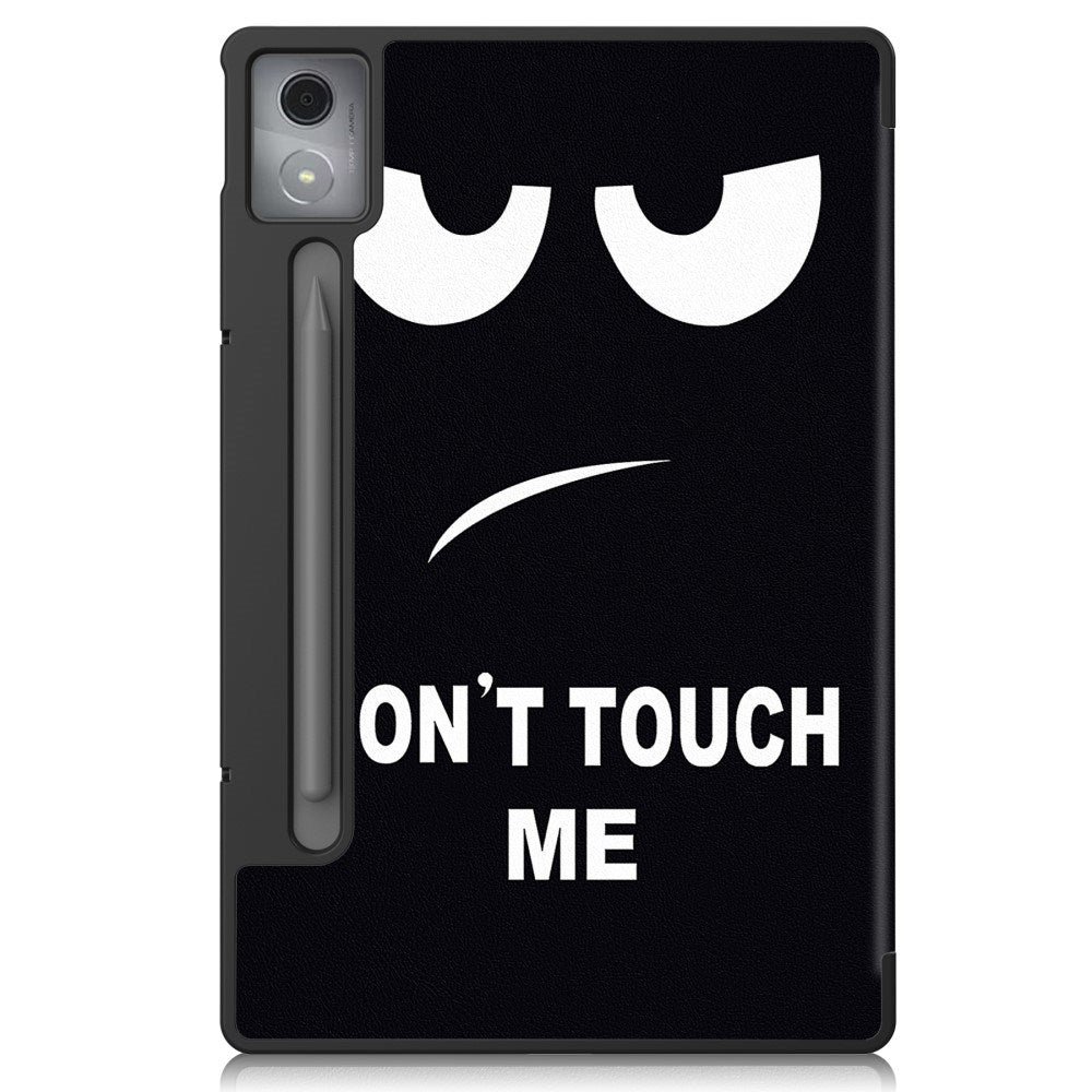 Lenovo IdeaTab Pro - EIDERWOOD Tri-Fold Kunstlæder Flip Cover m. Mønster - Don't Touch Me