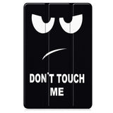 Lenovo IdeaTab Pro - EIDERWOOD Tri-Fold Kunstlæder Flip Cover m. Mønster - Don't Touch Me