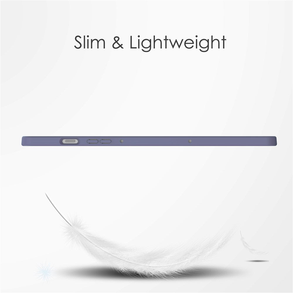 EIDERWOOD Samsung Galaxy Tab S10 Lite / S10 FE / S9 FE Tablet Flip Cover m. Ståfunktion & Stylus Pen-Holder - Gennemsigtig / Grålilla