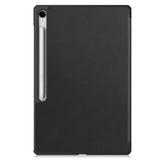 Samsung Galaxy Tab S10 FE+ (Plus) - EIDERWOOD Kunstlæder Flip Cover m. Ståfunktion & Pencil Holder - Sort