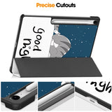 Samsung Galaxy Tab S10 FE+ (Plus) - EIDERWOOD Tri-Fold Kunstlæder Flip Cover m. Mønster - Kat