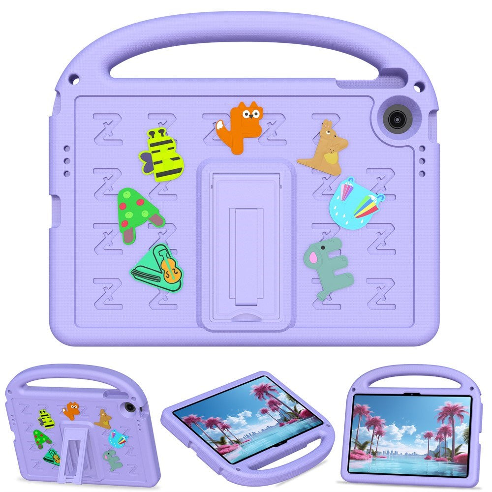 EIDERWOOD Lenovo Tab 10.1" Børne Cover m. Ståfunktion & Håndtag - Lilla