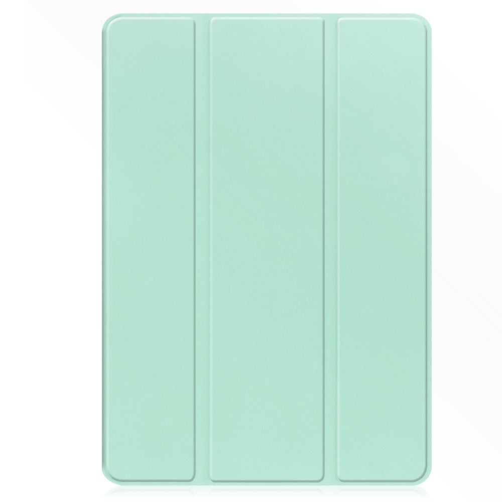 EIDERWOOD Samsung Galaxy Tab S10 FE+ (Plus) Tri-Fold Kunstlæder Tablet Cover m. Stylus Pen Holder - Lysegrøn