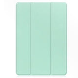 EIDERWOOD Samsung Galaxy Tab S10 FE+ (Plus) Tri-Fold Kunstlæder Tablet Cover m. Stylus Pen Holder - Lysegrøn