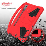 EIDERWOOD Lenovo Idea Tab Pro Tablet Håndværker Cover m. Stå Funktion og Håndtag - Rød