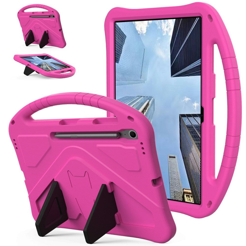 EIDERWOOD Samsung Galaxy Tab S10 FE+ (Plus) Tablet Håndværker Cover m. Stå Funktion og Håndtag - Lyserød
