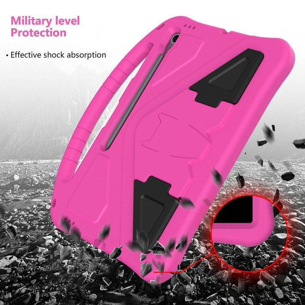 EIDERWOOD Samsung Galaxy Tab S10 FE+ (Plus) Tablet Håndværker Cover m. Stå Funktion og Håndtag - Lyserød