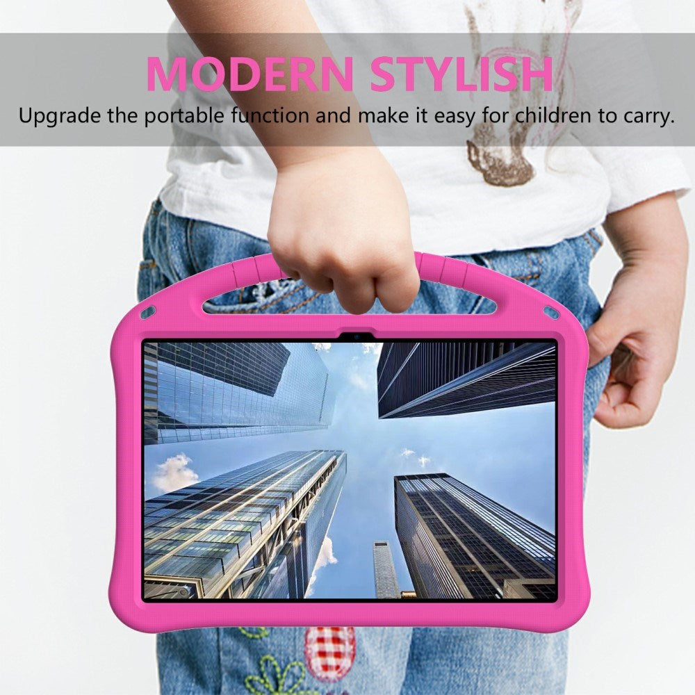 EIDERWOOD Samsung Galaxy Tab S10 FE+ (Plus) Tablet Håndværker Cover m. Stå Funktion og Håndtag - Lyserød
