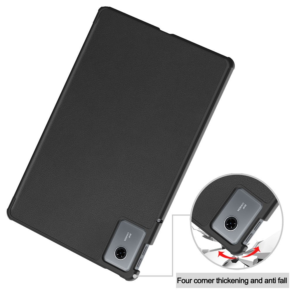 EIDERWOOD Lenovo Idea Tab / Xiaoxin Pad 11 Kunstlæder Flip Tablet Cover - Sort