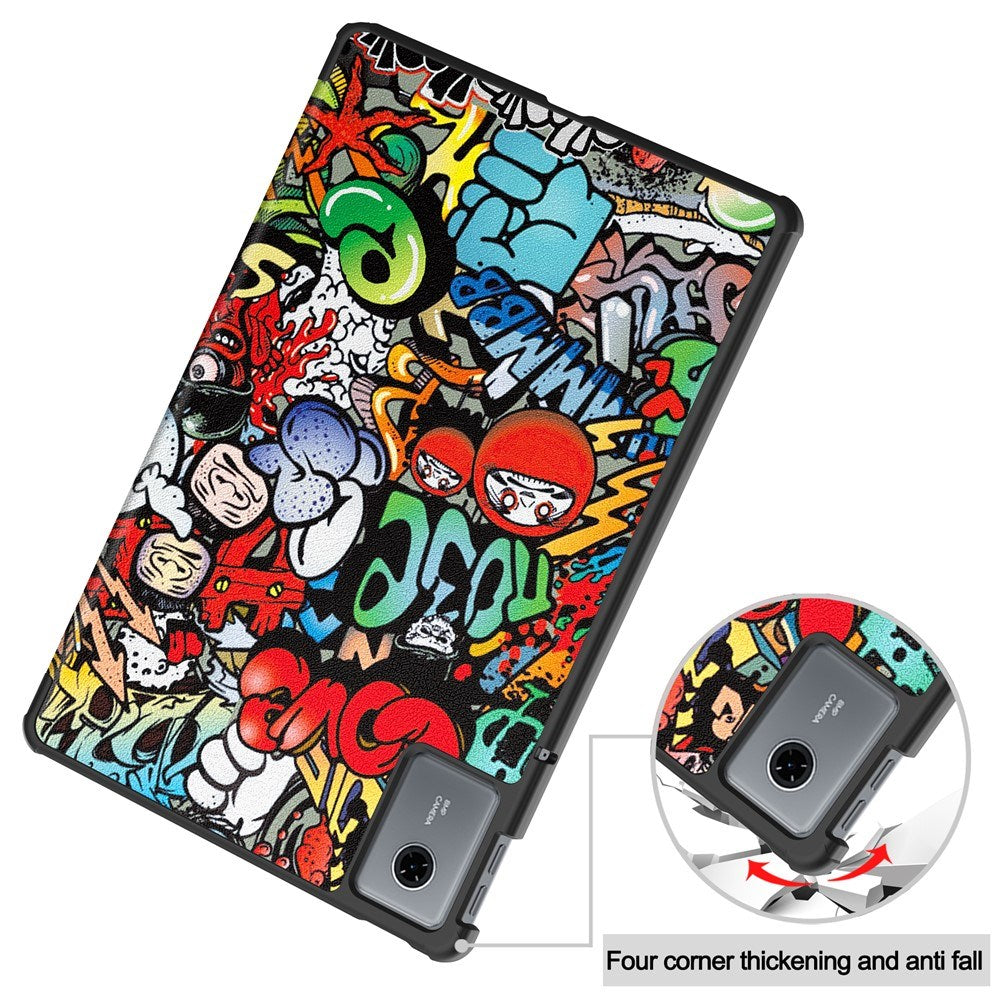 EIDERWOOD Lenovo Idea Tab 11 Kunstlæder Tablet Cover m. Motiv - Graffiti