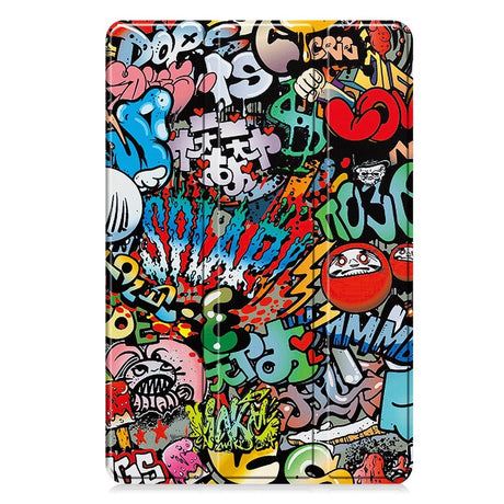 EIDERWOOD Lenovo Idea Tab 11 Kunstlæder Tablet Cover m. Motiv - Graffiti