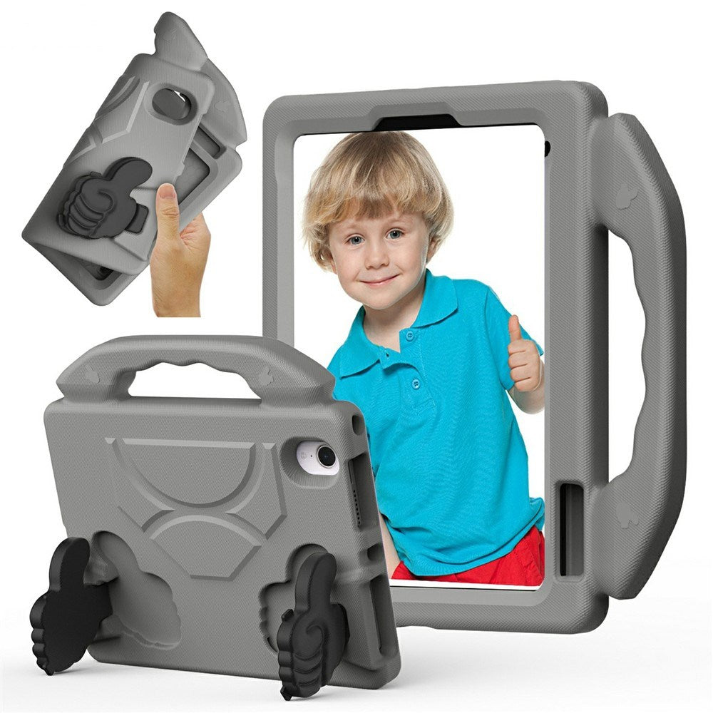 iPad Mini (2024 / 2021) - EIDERWOOD Børne Cover m. Thumb Kickstand - Grå