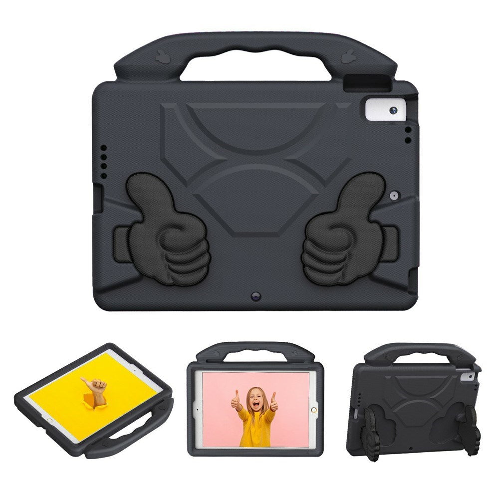 EIDERWOOD iPad 10.2" (2021 / 2020 / 2019) / Air (2019) Børne Tablet Cover m. Indbygget Ståfunktion - Sort